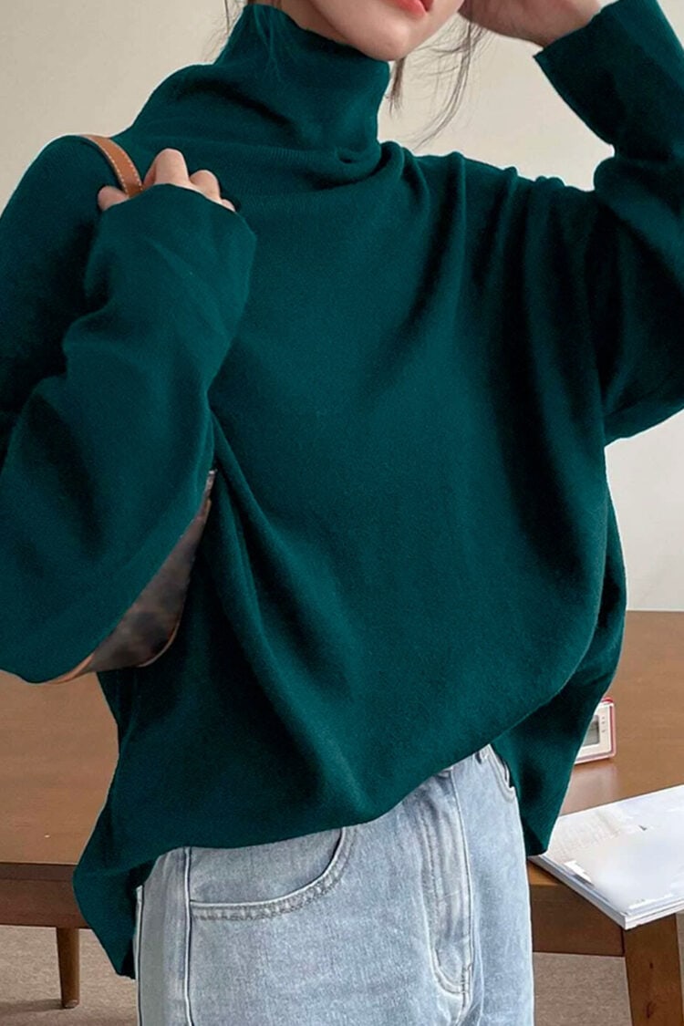 Žalios spalvos megztinis