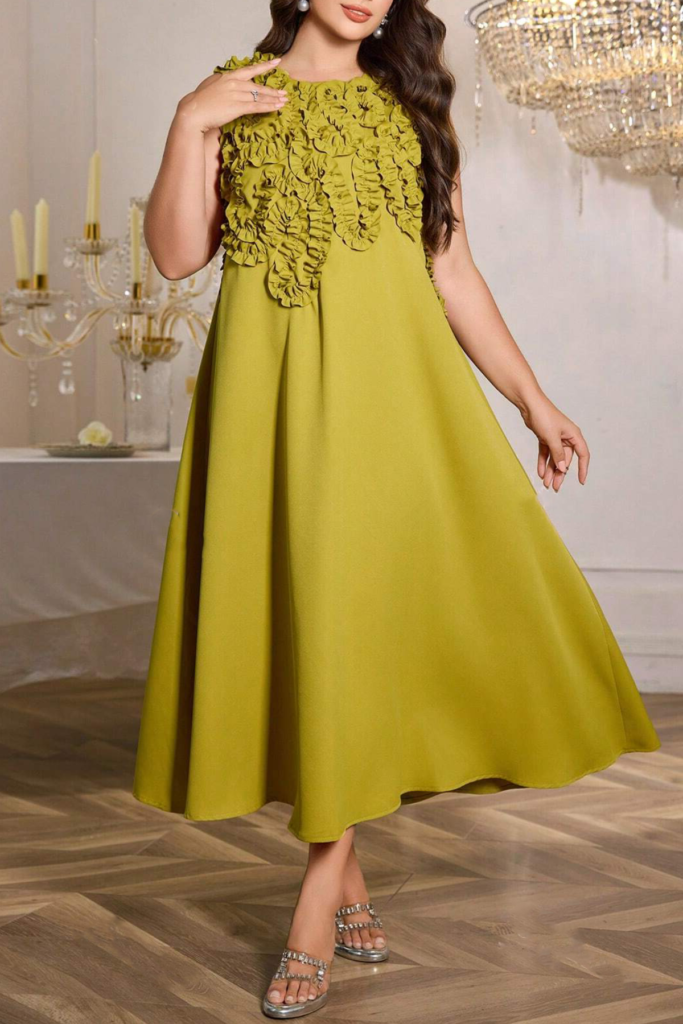 Žalia proginė suknelė